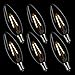 LIGHTSTORY B10 E12 Base 2700K Non-dimmable LED Candelabra Bulb, 1.8W=25W (6 PACK)