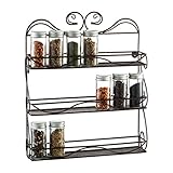 Saganizer 3 Tier spice rack spice organizer, wall spice rack, great idea for spice storage, designed spice shelf ()