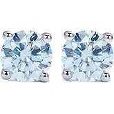 IMOLOVE Moissanite Stud Earrings for Women in Sterling Silver Hypoallergenic 1-3CT D Color Round Cut Moissante Earrings