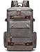 Canvas Backpack, Aidonger Vintage Canvas School Backpack Hiking Travel Rucksack Fits 15'' Laptop (Gray)