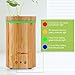 Essential Oil Diffuser, MOSPRO Real Bamboo Ultrasonic Diffuser with Wood Grain, Remote Control