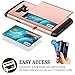 SAMONPOW Wallet Cover for Galaxy Note 9 Case Hybrid Dual Layer Protective Case Card Holder Shell Anti Scratch Hard Soft Rubber Bumper Cover Case for Samsung Galaxy Note 9 Rose Gold
