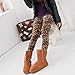Stretchy Lady's Funky Brown Leopard Print Leggings Tights Pants