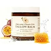 Eavara Grass-Fed Beef Tallow Balm for Eczema & Psoriasis - Safe for Dry & Sensitive Skin, Moisturizing Cream with Manuka Honey, Jojoba Oil, & Beeswax - Use on Face and Body