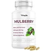 Vitapia Organic Mulberry Leaf & Fruit Extract for Strong Gut, Heart Health, Antioxidant Support - 10:1 Ratio & 180 Veggie Capsules - Non-GMO, Gluten-Free, Vegan-Friendly Supplement