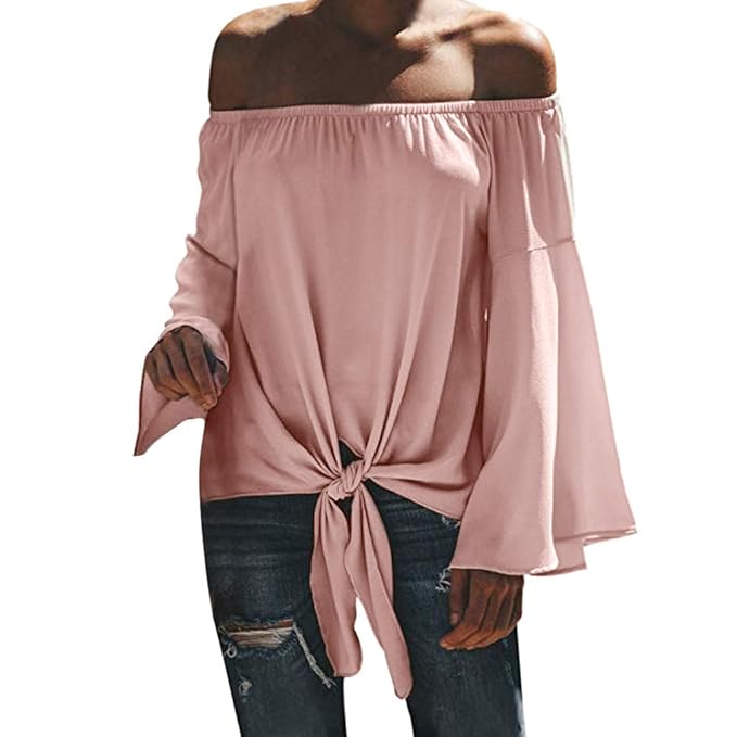 top maniche lunghe spalle scoperte