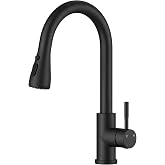VFAUOSIT Black Kitchen Faucet with Pull Down Sprayer, High Arc Design | cUPC and CEC Certified, Lead-Free SUS304 Steel, 3 Spray Modes, 360&deg; Swivel, Fingerprint-Resistant Finish, Ceramic Disc Valve