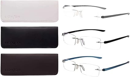slim rimless reading glasses