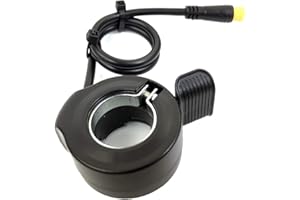 Schuck E-Bike Thumb Throttle 130X,Waterproof Accelerator,22.2mm/0.87in Handlebars，Left/Right Universal Bicycle Conversion Replacement Parts