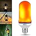 LED Flame Effect Light Bulb, AMASKY E26/ E27 LED Flickering Flame Light Bulbs, 102pcs 2835 LED Beads Simulated Decorative Light Atmosphere Lighting Vintage Flaming Light Bulb for Christmas Halloween H