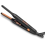 Terviiix Small Flat Iron for Short Hair, Temperature Adjustable Pencil Flat Iron Fast Heat Up, 3/10 Inch Beard Straightening 