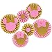 Pink and Gold Glitter Minnie Tissue Paper Fans Backdrop Decoration Girls Birthday Party Favor Set primary