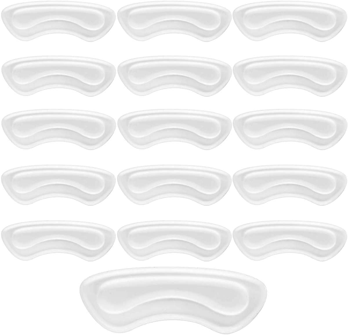 16Pcs Clear Heel Grips Shoes Too Big Set Heel Pads Thick Gel Shoe Liners Plus Shoe Wipe Protectors from Slipping Out and Rubbing Perfect for New Shoes