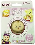 Razbaby Vapor-Raz Aromatherapy Clip with Menthol/Eucalyptus and Lavender Pads, 3 Months