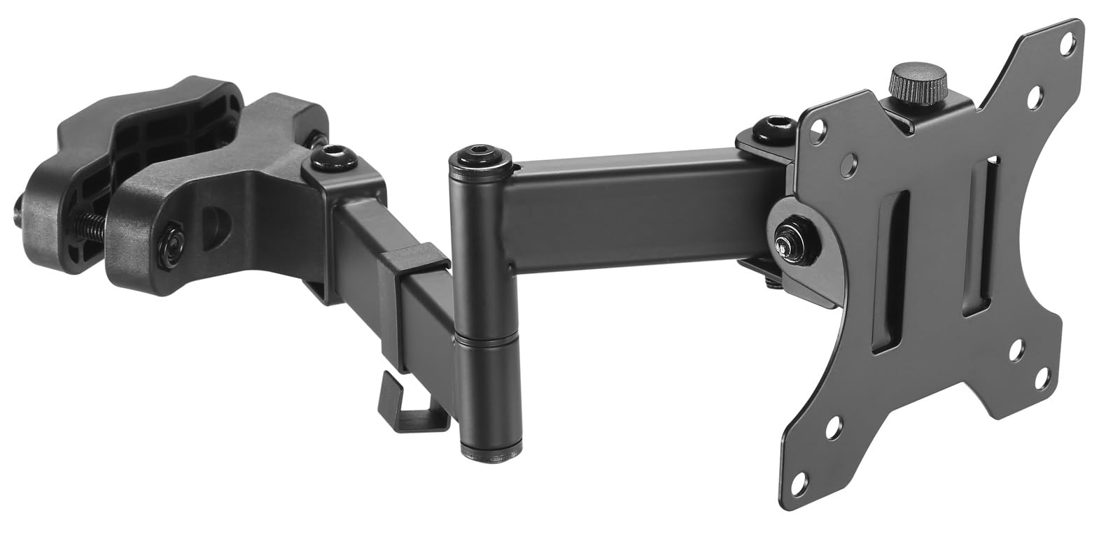 Part King Full Motion Pole Mount TV Monitor Arm Swivel Tilt Bracket 17-32" for Disco Karaoke 28-60mm Poles