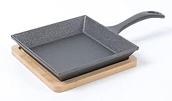 HAWOK Cast Iron Mini Square Skillet Set of