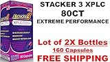 Stacker 3 XPLC Extreme Performance Formula, 80 Capsules (Pack of 2)