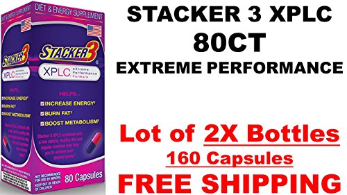 Stacker 3 XPLC Extreme Performance Formula, 80 Capsules (Pack of 2)