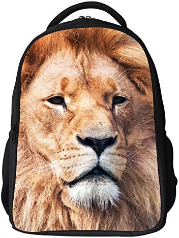 LQRUP Children 3D Lion Face Printing Kids School Backpacks (lion 3)