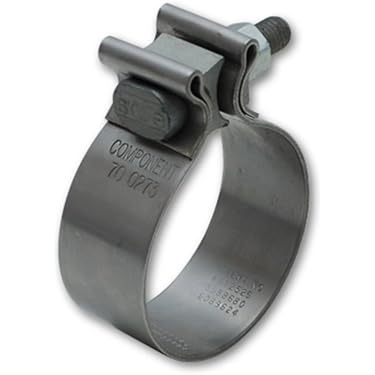 PYPES HSC008B 8" Stainless Steel Stack Clamp - Gloss Black, For Diesel Exhaust Stacks
