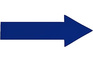 IFLOORTAPE DuraMark Blue 10 Inch Thin Stem Arrows for 5S Lean Organization Floor Marking Have Heavy Duty Industrial Adhesive with Removable Poly Liner (Pack of 5)