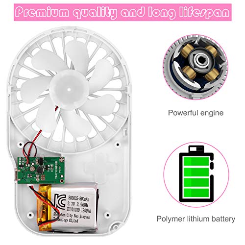 image for Aluan Mini Handheld Fan Powerful Small Personal Portable Fan Speed Adj