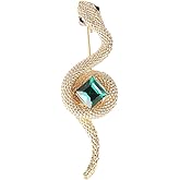 FANSWAN Alloy Rhinestones Snake Brooch Simulation Crystal Animal Pin for Women and Men Fashion Jewelry Clothing Accessories