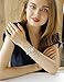 MAMONA Women's Watch Bracelet Gift Set Crystal Accented Ceramic/Stainless Steel L68008GT (White)