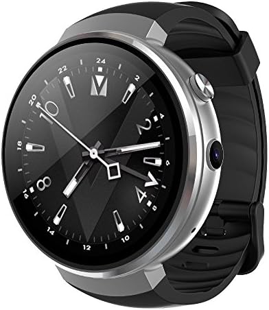 LEMFO LEM7 Bluetooth Smart Watch, 1GB + 16GB Android 7.0 Wearable Devices GPS WiFi Fitness Tracker Nano Sim Unlocked 4G Phone Mate with 700mAh Backup Charger for Android iOS (Silver)