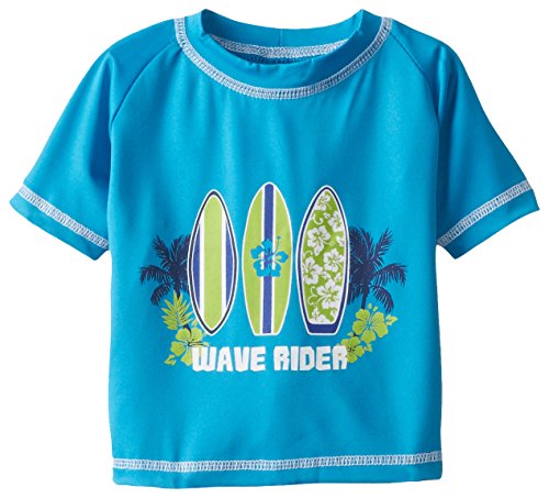 IXtreme Baby Boys' Wave Rider Rashguard, Turquoise, 18 Months
