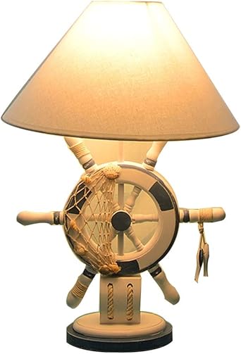 Zezhou Bleu Et Blanc Mediterranee Volant Lampe De Chambre A Coucher Lampe De Chambre A Coucher Pour Etude De Lampe De Chevet Eclairage Creatif Style Europeen Amazon Fr Luminaires Et Eclairage