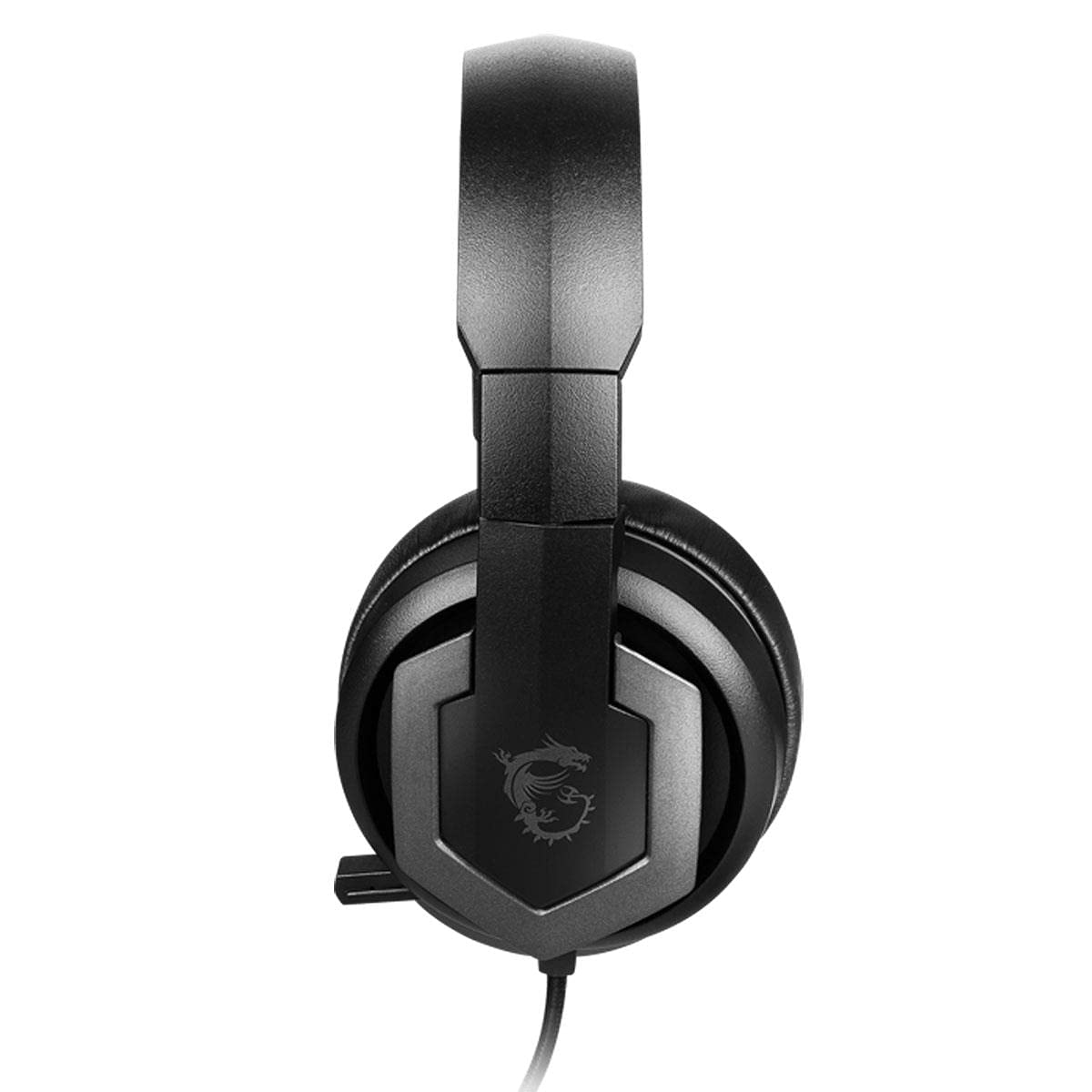 MSI Immerse GH61 Gaming Headset, Hi-Res Virtual 7.1 Surround Sound, Built-in ESS DAC & AMP, 3D Audio, Swappable Ear Cushions, 3.5mm Jack/USB, Carrying Case Included, PC/Mac/PS4/Xbox