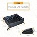 Petleader Collapsible Portable Cat Litter Box Black/Gray for Travel Light Weight Foldable (Black)
