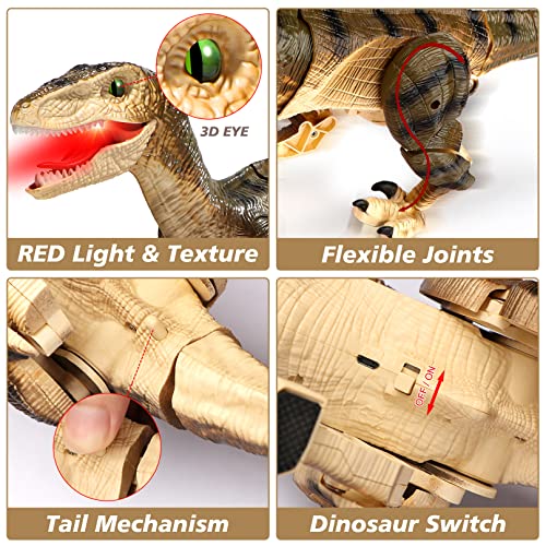 Hot Bee Remote Control Robot Dinosaur Toys for Kids 412, Realistic 18.