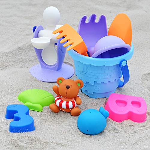 Victostar 20PCS Beach Sand Toys Set Sand Water Wheel,Bucket, Shovels, Rakes, Watering Can, Beach Molds, Sand Toys for Kids, Sandbox Toys for Outdoor Indoor
