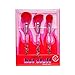 Lime Crime Hot Stuff Liquid Glitter Brush Set. Cruelty-Free Makeup Brush Kit for Powder, Contour, and Blush (Set of 3)