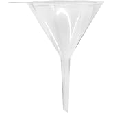 Eisco Filter Funnel, Plastic, Acid &amp; Alkali Resistant, Long Neck, 3.6" | 3.2" Long-Neck Stem, Polyethylene Labware, Funnels for Filling Bottles, For Narrow-Mouthed Containers, Student &amp; Teacher Use