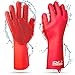 Toolicious Magic SakSak Reusable Silicone Dishwashing Gloves, 14.5 Inch, Red, Unisex