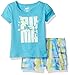 PUMA Toddler Girls' Puma Tee and Short Set, Blue Atoll, 2T