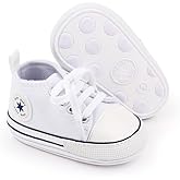 KKIIDDSS Unisex Baby Girls Boys Canvas High-top Shoes, Newborn Infant Anti-Slip Soft Sole Frist Walking Breathable Sneakers