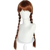 SisiruKou Long Brown Pigtails Princess Wig for Women Halloween Cosplay Costume Wig