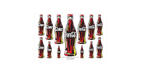 Coca-Cola Retro Planet Coke 13 Botellas Vinilo Hoja : Amazon ...
