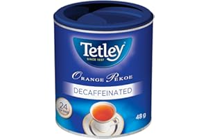 Tetley Orange Pekoe Decaffeinated Black Tea - 24 Tea Bags, 48 Grams, Caffeine Free Tea, Decaf Tea
