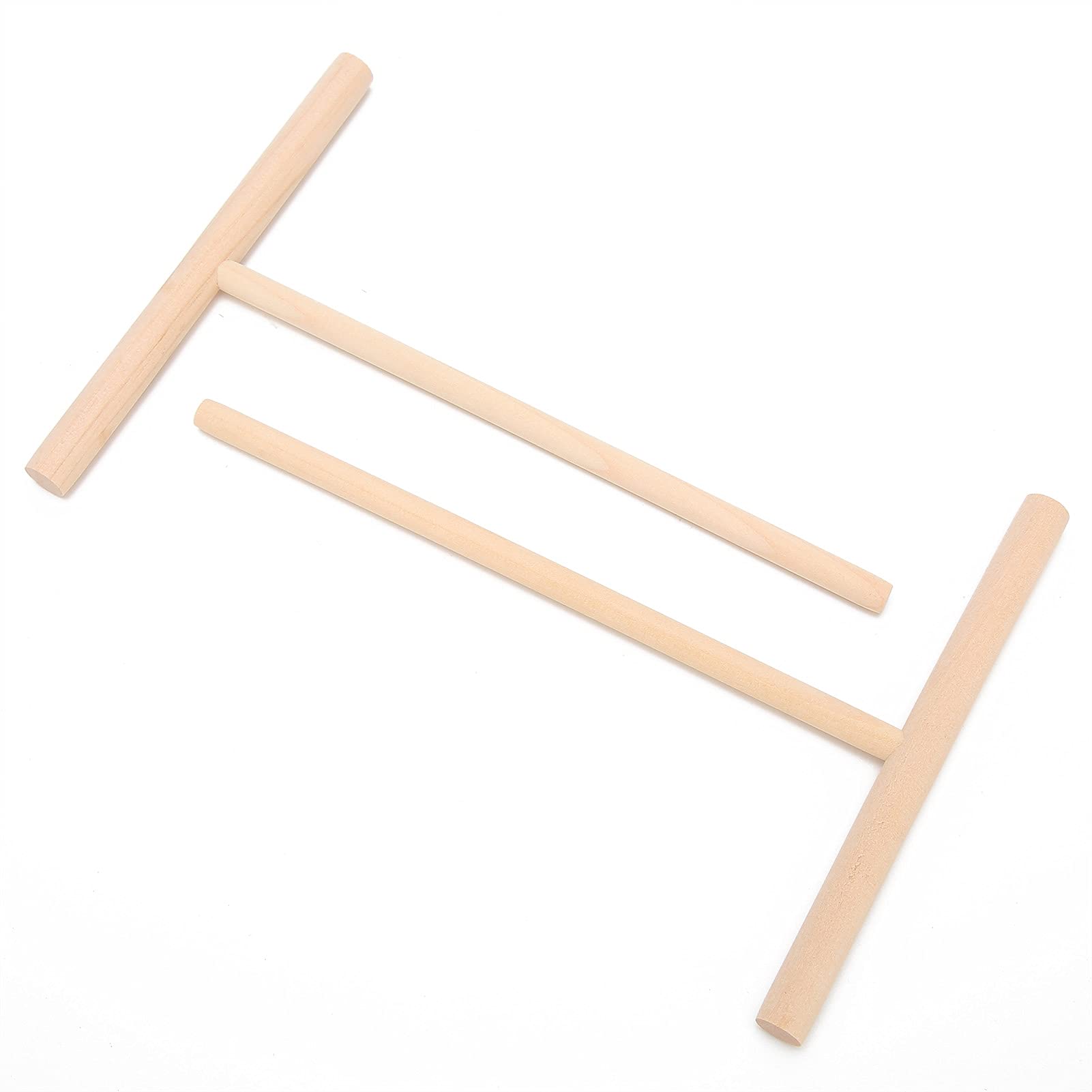 2 Pcs Crepe Pancake Batter Spreader Wooden T Shape Scraper Stick for Griddle Crepe Spreader Spatula for Kitchen Use
