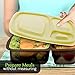 Portion/Perfect 3 Compartment Meal Prep Containers - Super Tough, Airtight, 40% Thicker BPA Free Bento Box For Adults | Reusable & Guaranteed Not To Melt in Microwave Or Dishwasher | New Set Of 5