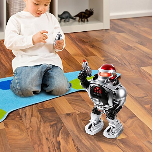 Toch Remote Control RC Programmable Robot for Kids Birthday Gift Present, Interactive Walking Singing Dancing Smart Robotics for Kids Boys Girls (Silver)