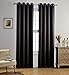 MYSKY HOME Blackout Curtains for Living Room 84 Inch Long Grey Curtains Thermal Insulated Grommet Curtain Room Darkening Window Curtainsl for Bedroom, 1 Curtain Panel, 52 x 84 Inch, Dark Grey