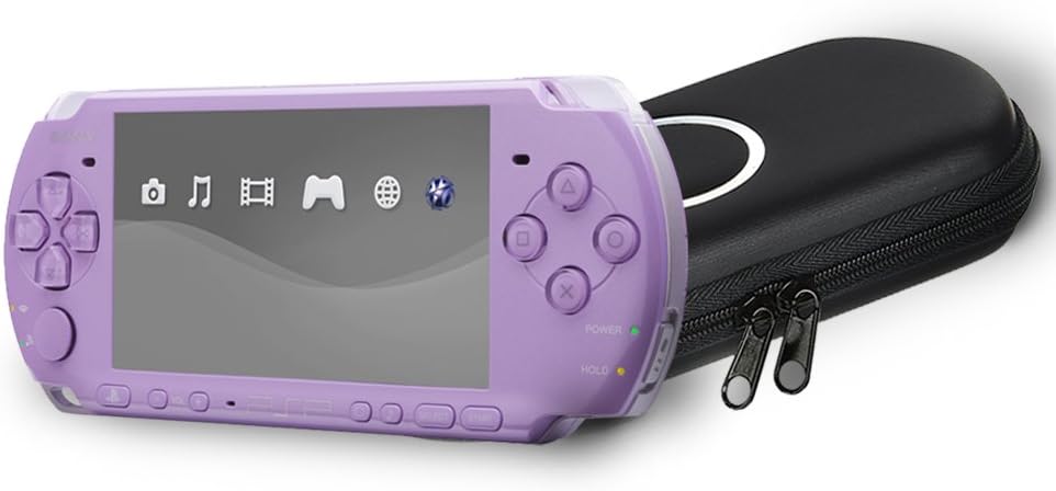 XFUNY® Dustproof Quakeproof Hard Cover Protective Shell Carrying Case Travel Pouch Bag for Sony PSP 3000 Game Console & Card (Black) (Black): Electronics