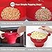 Microwave Air Popcorn Popper - Silicone Popcorn Maker Bowl for Home - Free of PVC & BPA - Healthy Instant Kernels Popping - Save on Popcorn Machine and Bags