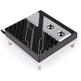 Alphacool Apex 1 CPU Cooler, LGA 1700/1851, Black | Nickel-Plated Copper Base, Aluminum Top, Brass G1/4" Threads, aRGB Lighting, 88&times;88&times;32.3mm, Fits LGA 1700/1851
